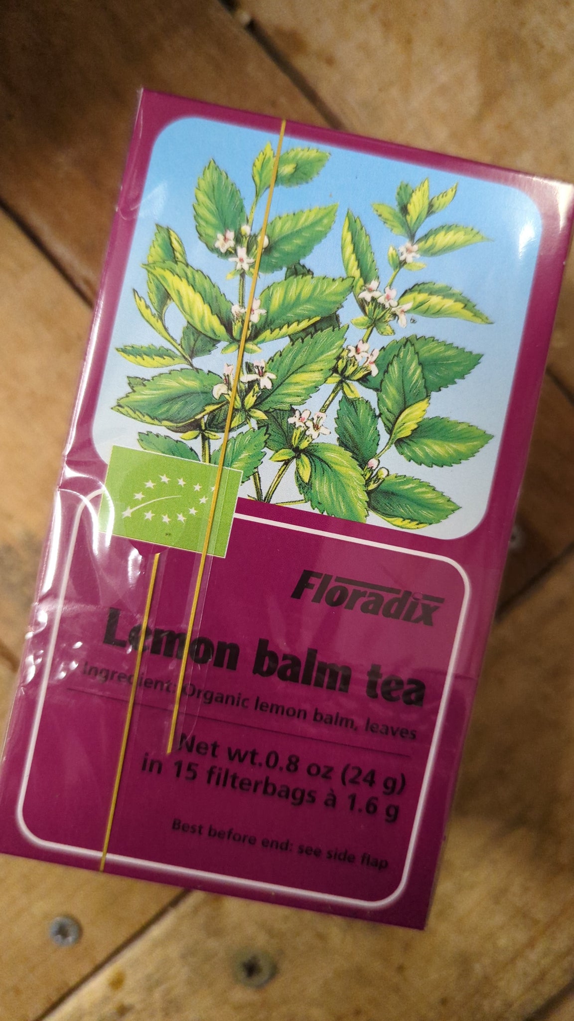 Organic Lemon Balm tea per box