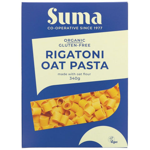 Suma Organic Rigatoni Oat Pasta box 340g BBE: 08/10/26